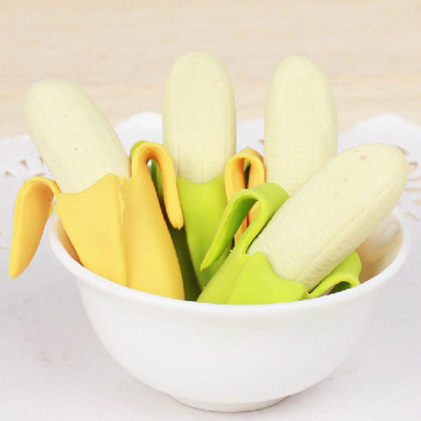 Bananen-Radiergummis Schale