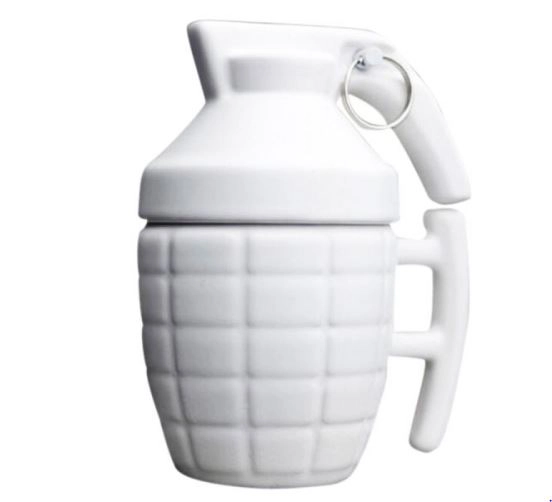 Thermobecher Handgranate weiß
