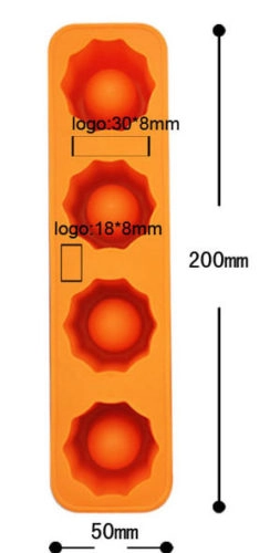 Shotglas Eisform aus Silikon Maße