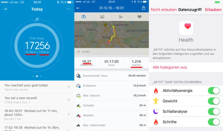 Mi Fit App: auch ohne GPS verdammt genau!