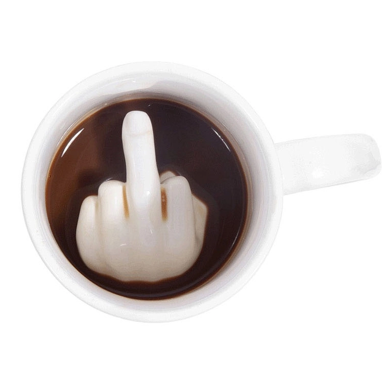 Mittelfinger-Tasse