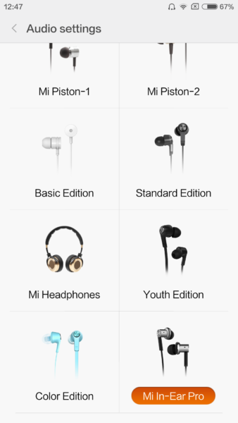 Xiaomi Mi 5 Audio Pre-Sets
