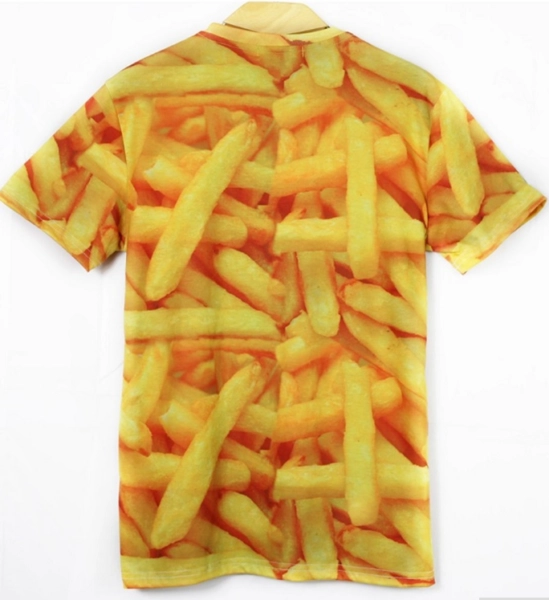 T-Shirt im Pommes-Design Rückseite