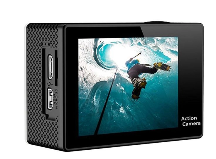 Display der Eken H9 Action-Cam