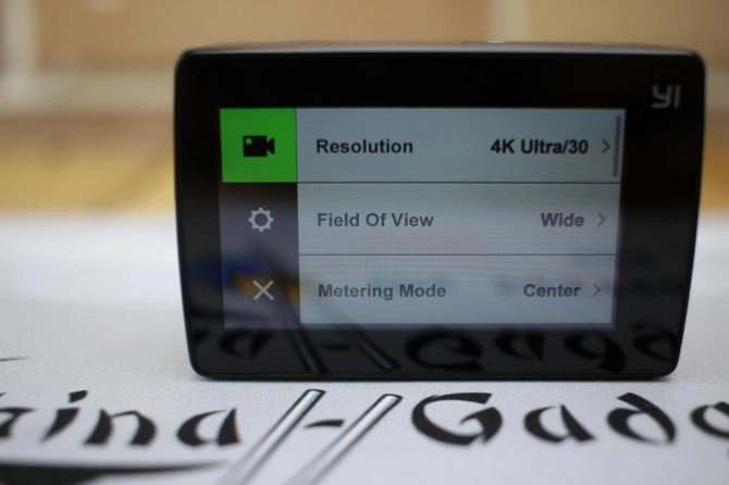 xiaomi yi II 4k actioncam Display