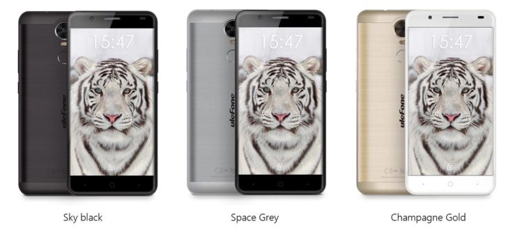 ulefone tiger in 3 verschiedenen Farben