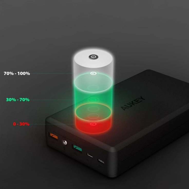 Aukey 30000mah Powerbank Arbeitszeit
