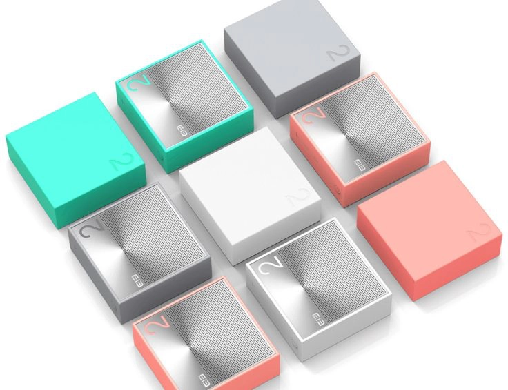 Vorder- und Rückseite des Elephone ELE Box Speaker in den verschiedenen Farben