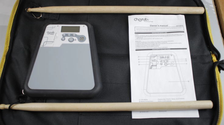 cherub-dp-850-practice-pad-lieferumfang