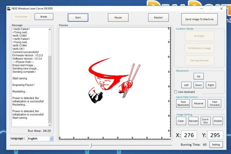 NEJE Laser Carver Software