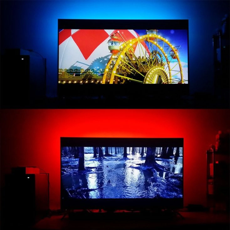 1 Meter LED-Strips als Hintergrundbeleuchtung