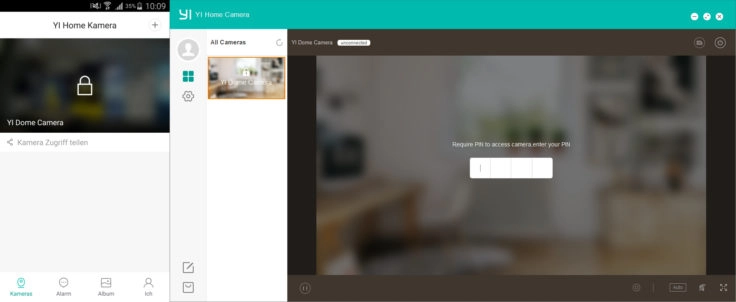 YI Dome Camera 1080p Sicherheit PIN