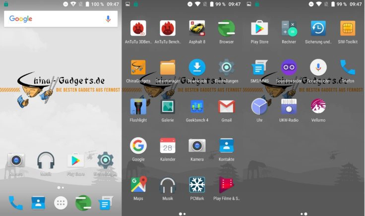Umi Z Smartphone Screenshots System