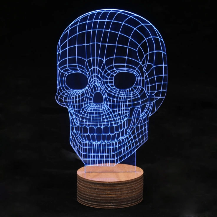 USB LED 3D Totenkopf