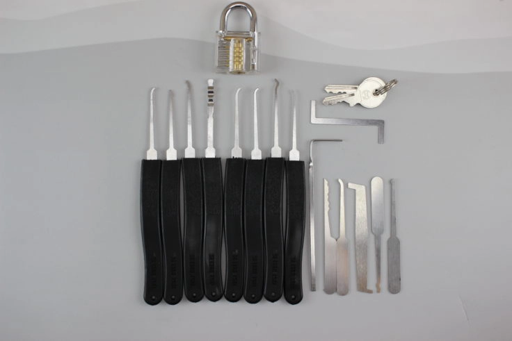 Lockpicking Set Transparent Übungsschloss