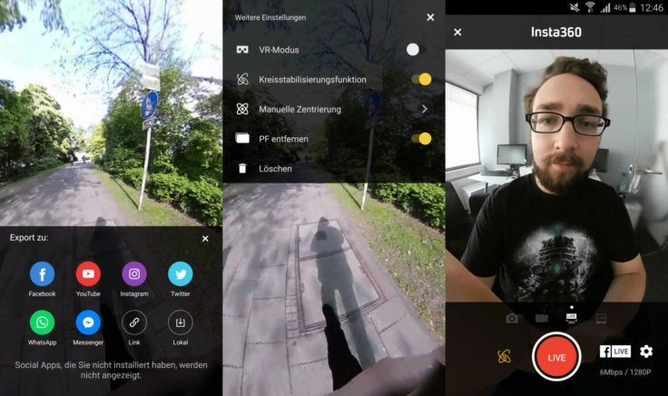 Insta360 Air App weitere Funktionen