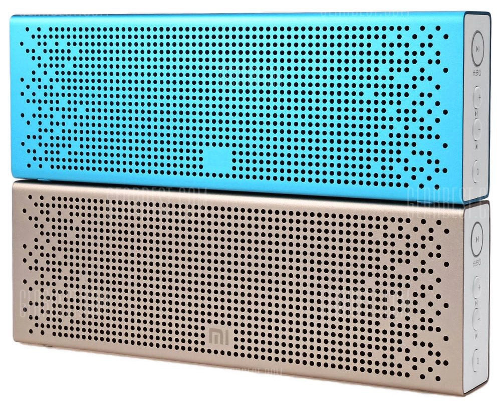 Xiaomi Metal Box Bluetooth Lautsprecher blau und gold