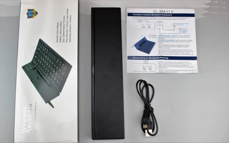 faltbare Cosyswan Bluetooth Tastatur Lieferumfang