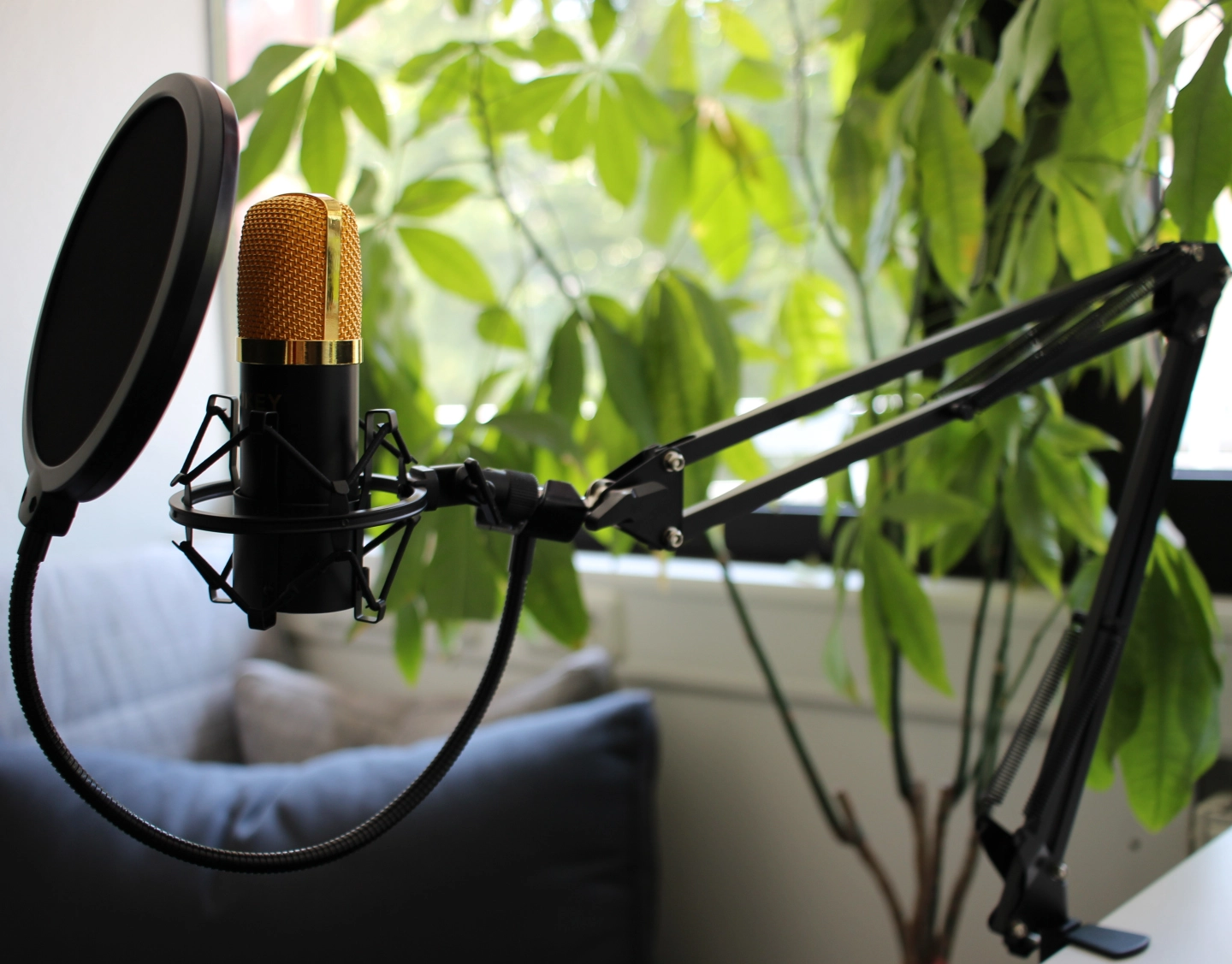 Aukey GD-G1 mit Tisch-Mikrofonarm und Popschutz