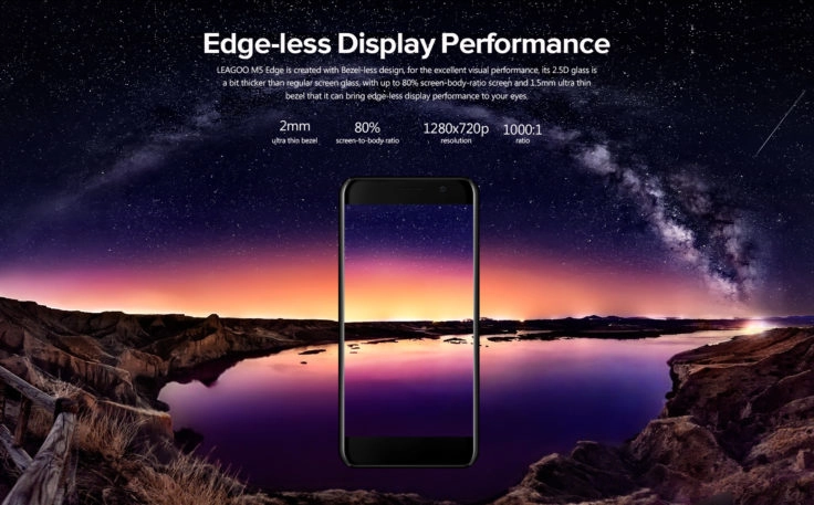 Leagoo M5 Edge Display