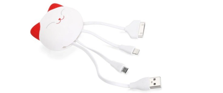 USB Kabel in Glückskatzen-Optik