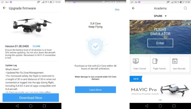 DJI Spark DJI GO 4 App