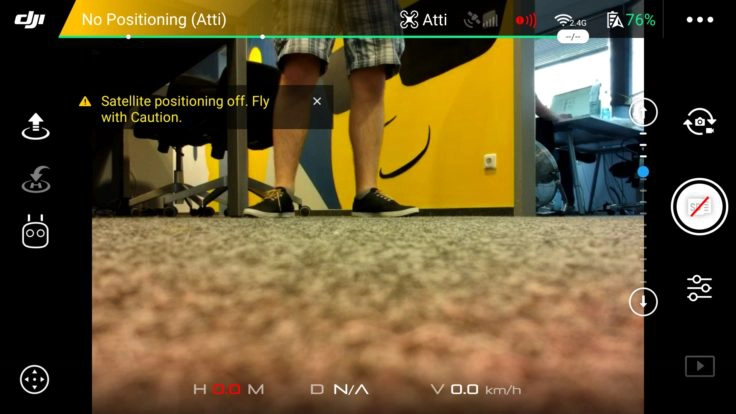 DJI Spark DJI GO 4 App Interface