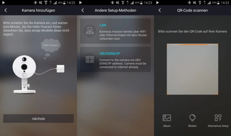 Foscam FI9928P App Einrichtung
