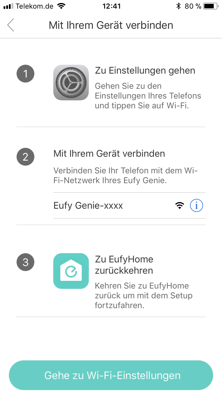 Anker Eufy Genie App Einstellungen