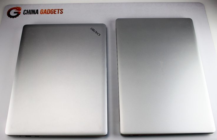 Jumper EZBook 3 Pro und CHUWI LapBook 12.3 nebeneinander