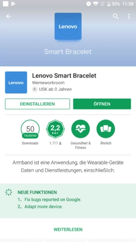 Lenovo HW01 Fitness Tracker App Download