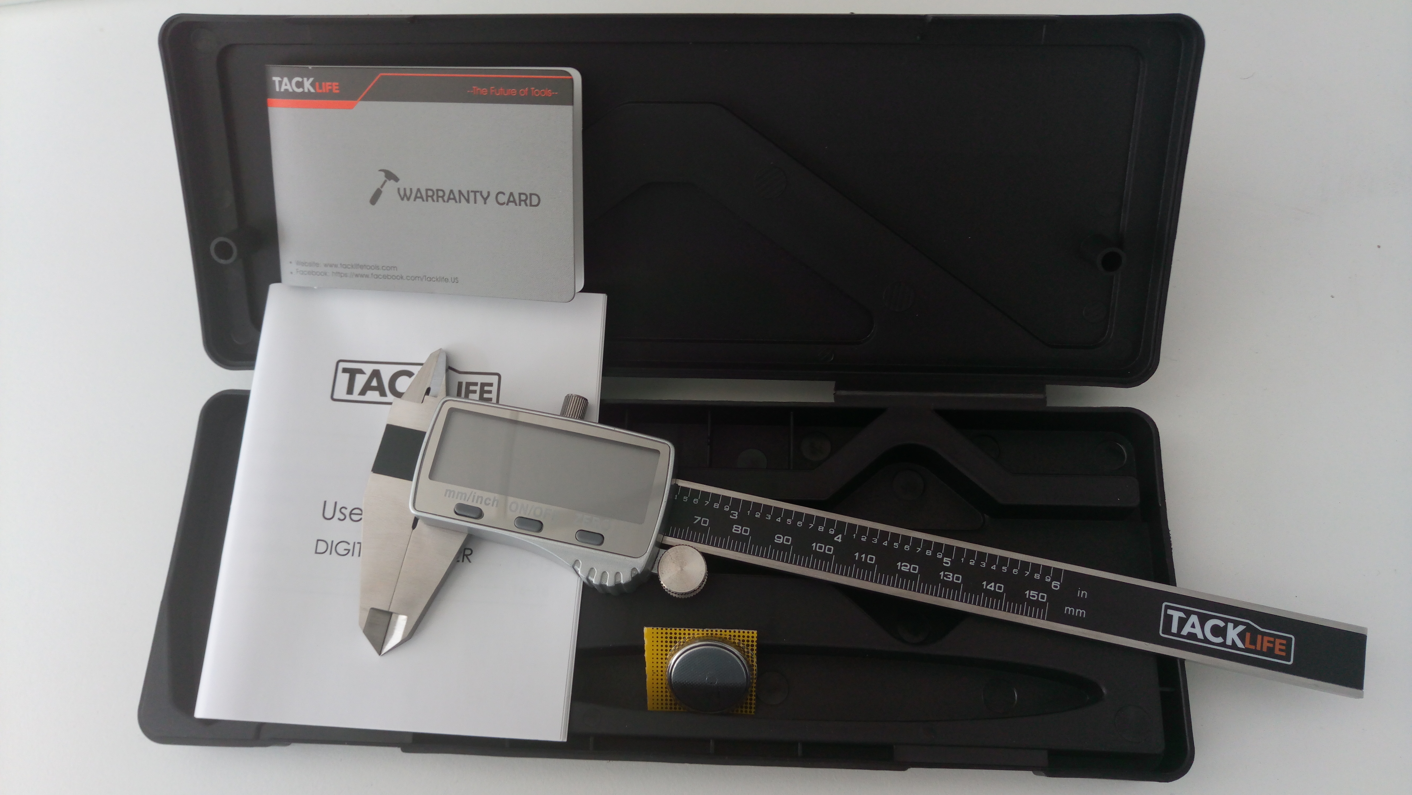 Tacklife DC02 Digitaler Messchieber mit Verpackung