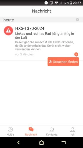 Haier XShuai T370 Saugroboter App Fehlermeldungen