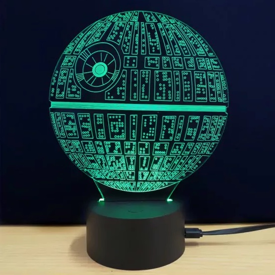 Star Wars 3D LED Tischlampe Leselampe Nachtlicht Nachttischlampe 7 Farbe Xmas