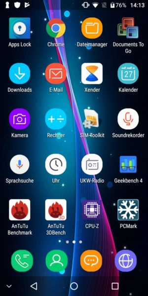 HOMTOM S8 Betriebssystem Screenshot