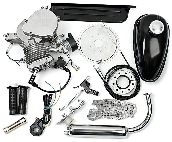 80ccm Fahrrad Motorrad 2 Takt Benzin Schwarz Motor Kit für Fahrrad