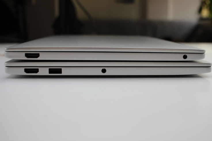 Xiaomi Mi Notebook Air Anschlüsse beide Versionen