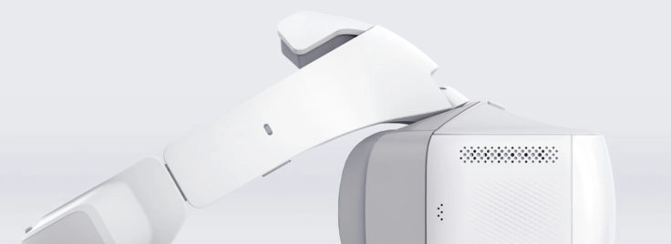 DJI Goggles weiß Seitenansicht