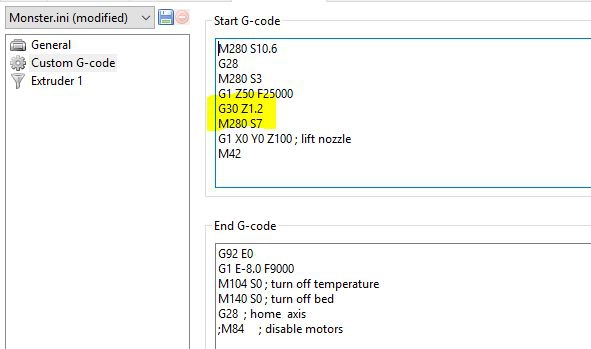 Custom Start GCODE