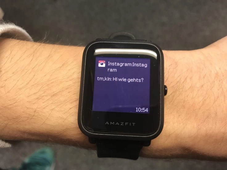 Huami Amazfit Bip Insta Benachrichtigung