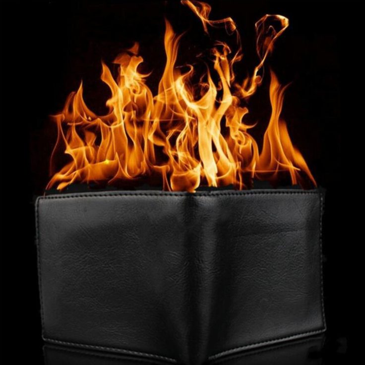 Brenndes Portmonee Fire Wallet