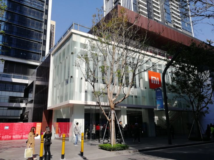 Xiaomi Flagship Store Shenzhen Außenansicht Haupteingang