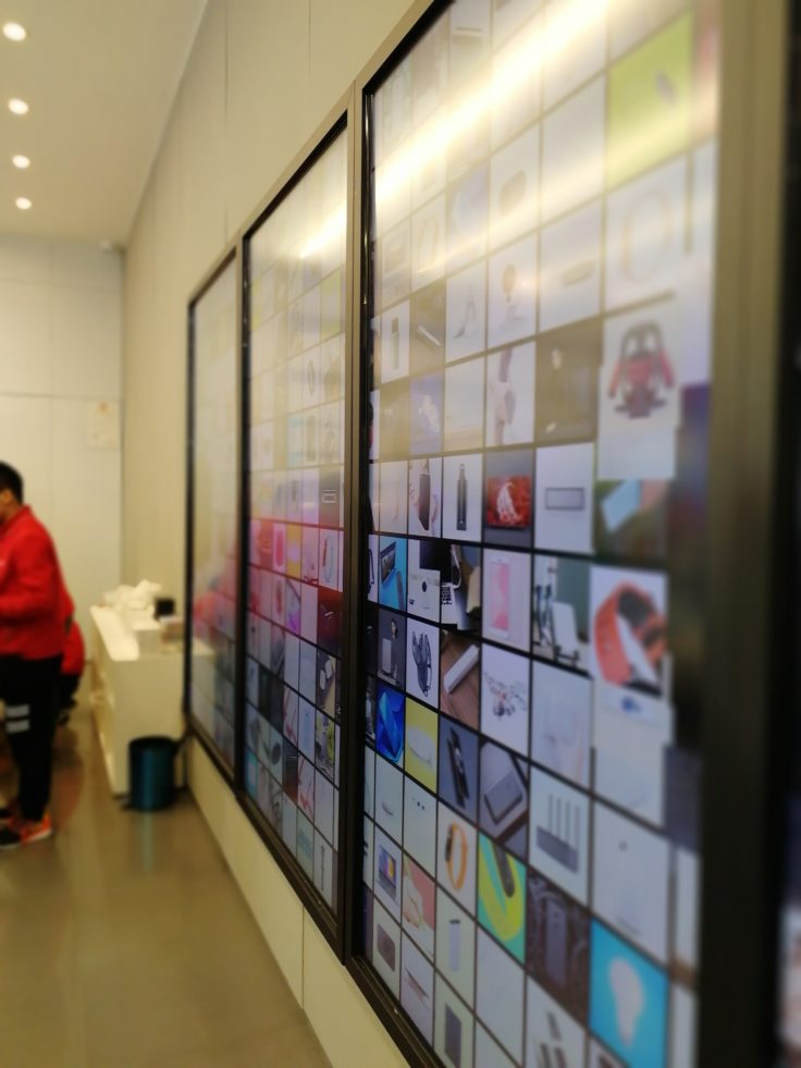 Xiaomi Flagship Store Shenzhen Interaktive Screen Wand