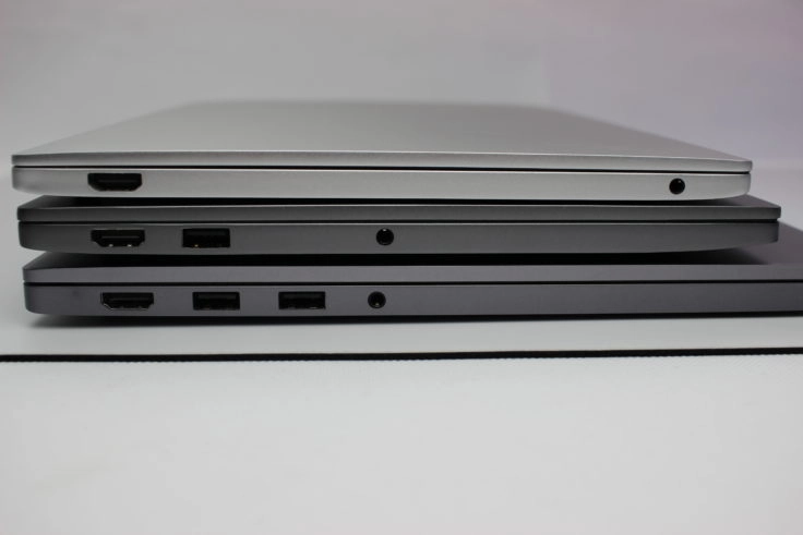 Xiaomi Mi Notebook 2018 Anschlüsse im Vergleich links Xiaomi Mi Notebook 2018 Anschlüsse im Vergleich links