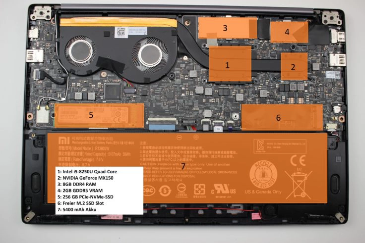 Xiaomi Mi Notebook Air 2018 Hardware Mainboard