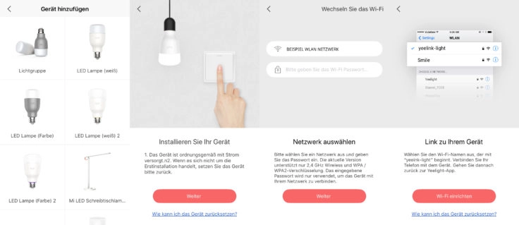 Yeelight Smart Glühbirne App Einrichtung