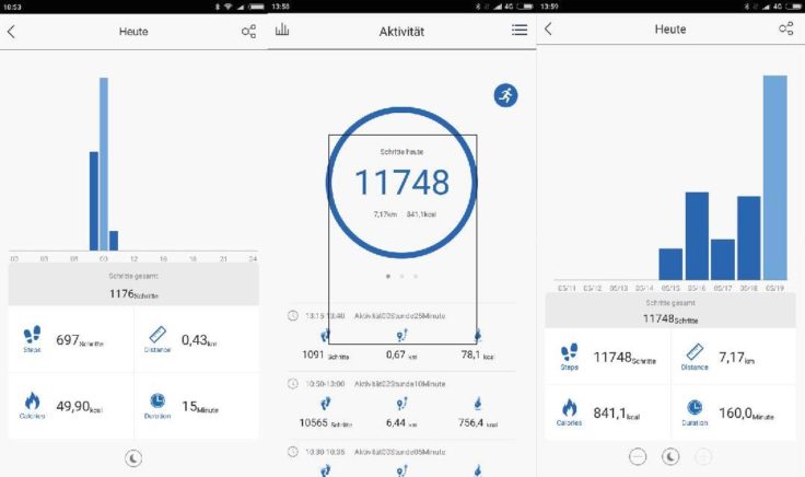 Lenovo Cardio Plus HW03X Smartband App Schrittzähler