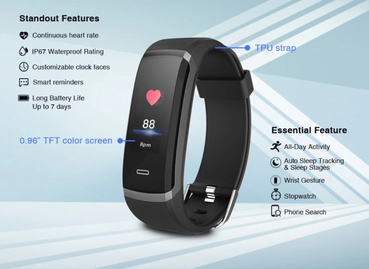 Makibes HR3 Smartband Funktionen