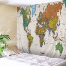 Leinwand mit Weltkarte