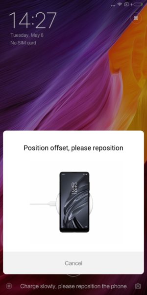 Xiaomi Mi Mix 2S Qi-Laden Info